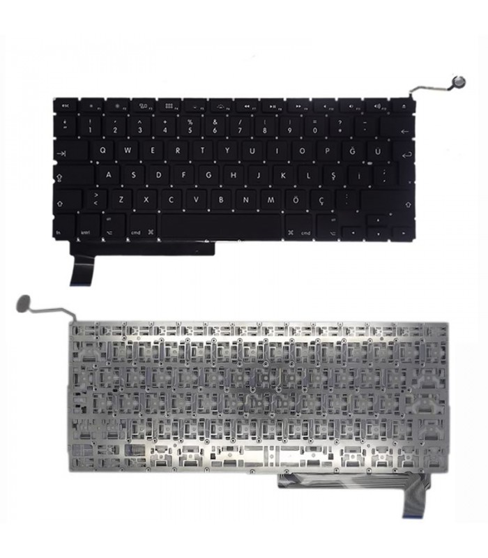 Apple MacBook Pro 15inch A1286 MD318 Klavye - Türkçe Siyah - Büyük Enter